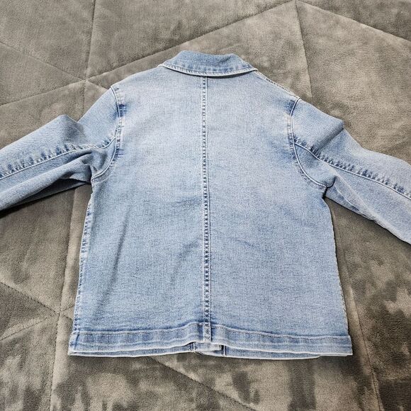 H&M Girls Stretch Blue Jean Denim Jacket Size 7-8 NEW without Tags - Picture 7 of 7